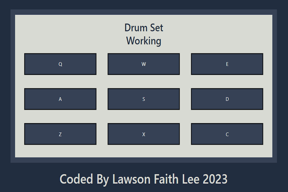 A picture of Lawson Faith Lee's online drum kit application